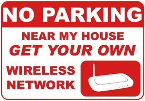 No parking wireless sign